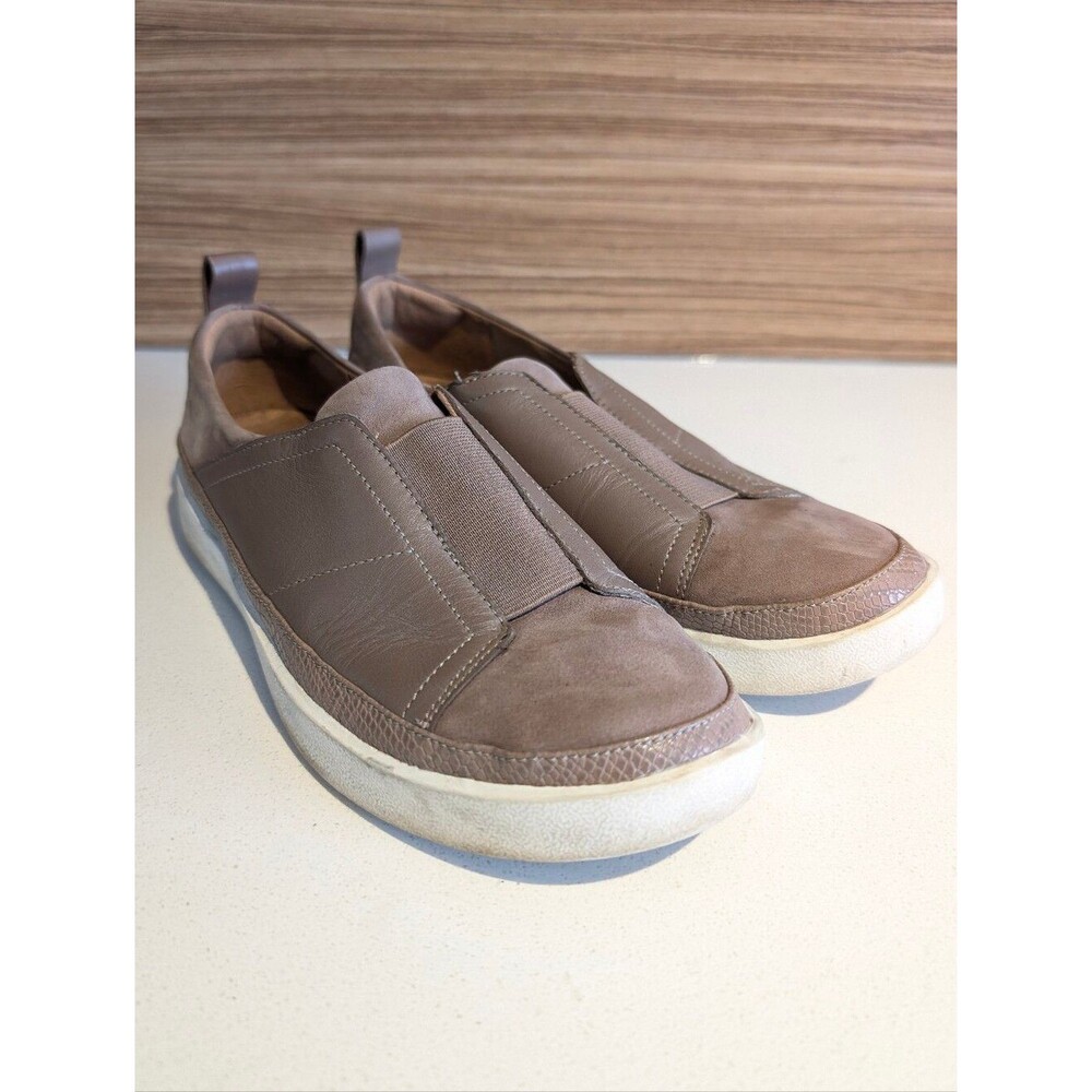 Vionic Womens Size 8 Zinah Blush Tan Slip-On Sneakers Leather Suede Upper Casual